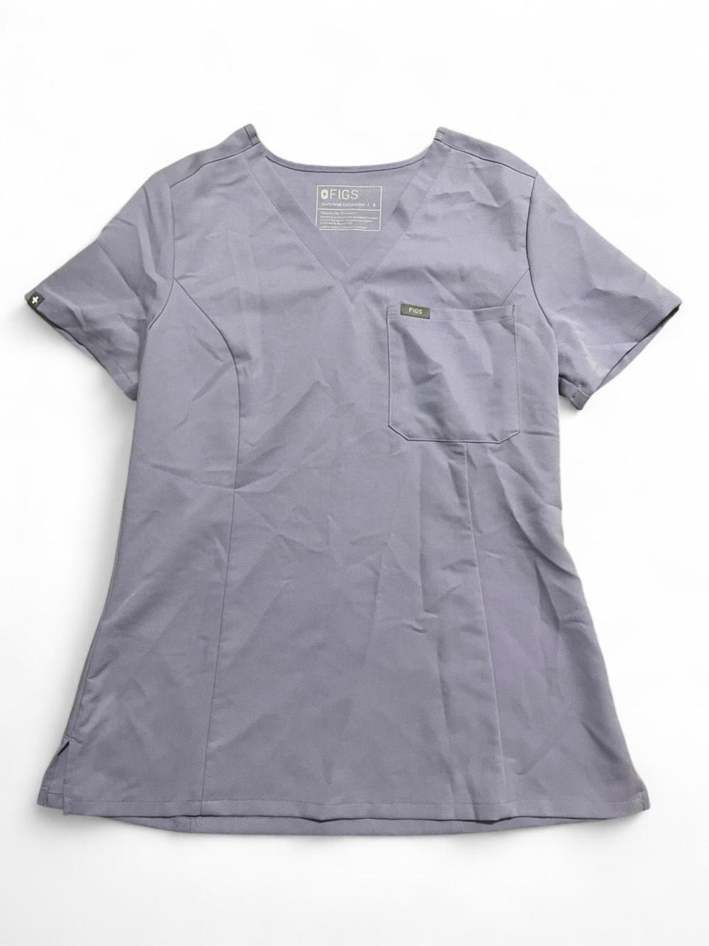 FIGS Women's Lavender V-Neck Scrub Top